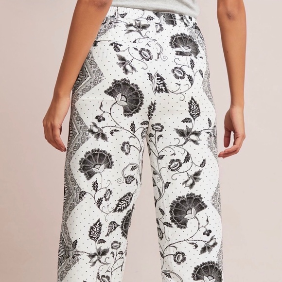 Anthropologie Glencairn Cropped Wide Leg Pant Sz M - Picture 4 of 9